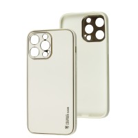 Чохол для iPhone 14 Pro Max Leather Xshield white