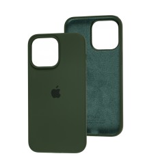 Чохол для iPhone 14 Pro Max Silicone Full зелений / forest green