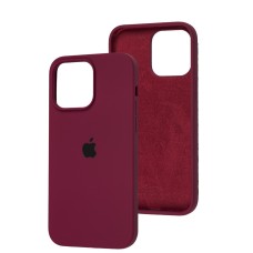 Чохол для iPhone 14 Pro Max Silicone Full бордовий / maroon