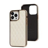 Чохол для iPhone 14 Pro Max Puloka leather case white