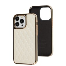 Чохол для iPhone 14 Pro Max Puloka leather case white