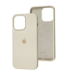 Чохол для iPhone 14 Pro Max Silicone Full бежевий / antique white