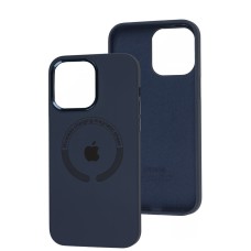 Чохол для iPhone 14 Pro Max Metal Camera MagSafe Silicone midnight blue