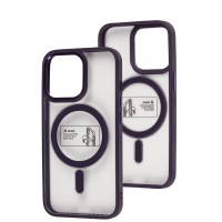 Чохол для iPhone 14 Pro Max Metal Bezel MagSafe deep purple