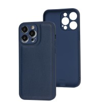 Чохол для iPhone 14 Pro Max Eco Leather midnight blue