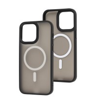 Чохол для iPhone 14 Pro Max WAVE Matte Colorful MagSafe black