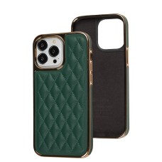 Чохол для iPhone 14 Pro Max Puloka leather case green