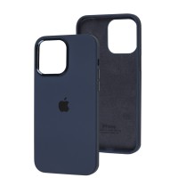 Чохол для iPhone 14 Pro Max New silicone case midnighte blue