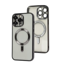 Чохол для iPhone 14 Pro Max Fibra Chrome MagSafe black