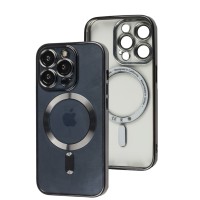 Чохол для iPhone 14 Pro Fibra Chrome MagSafe black