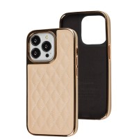 Чохол для iPhone 14 Pro Puloka leather case pink sand