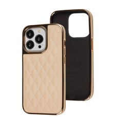 Чохол для iPhone 14 Pro Puloka leather case pink sand