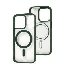 Чохол для iPhone 14 Pro Color MagSafe зелений