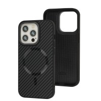Чохол для iPhone 14 Pro Berlia Armor Carbon MagSafe purple