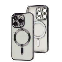 Чохол для iPhone 14 Pro Fibra Chrome MagSafe dark purple