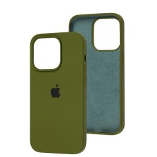 Чохол для iPhone 14 Pro Silicone Full зелений / army green
