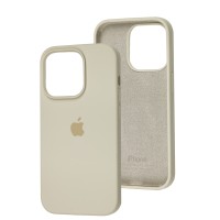 Чохол для iPhone 14 Pro Silicone Full бежевий / antique white