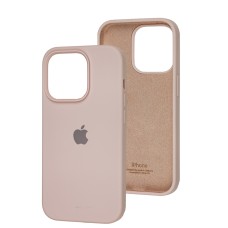 Чохол для iPhone 14 Pro Square Full silicone chalk pink