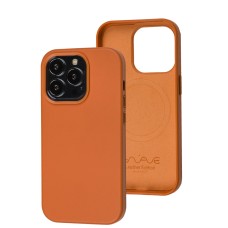 Чохол для iPhone 14 Pro WAVE Premium leather MagSafe orange