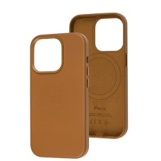 Чохол для iPhone 14 Pro Leather with MagSafe saddle brown