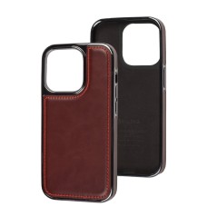 Чохол для iPhone 14 Pro Puloka leather Lux red