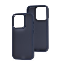 Чохол для iPhone 14 Pro Metal Bezel темно-синій