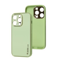 Чохол для iPhone 14 Pro Leather Xshield pistachio