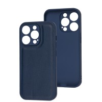 Чохол для iPhone 14 Pro Eco Leather midnight blue