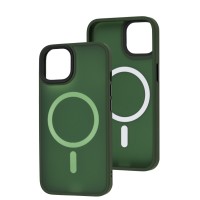 Чохол для iPhone 14 WAVE Matte Colorful MagSafe green