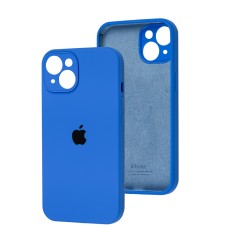 Чохол для iPhone 15 silicone case Full Camera capri blue