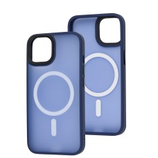 Чохол для iPhone 14 WAVE Matte Colorful MagSafe blue