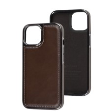 Чохол для iPhone 14 Puloka leather Lux brown