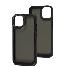 Чохол для iPhone 14 Carbon style black