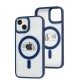 Чохол для iPhone 14 Metal Bezel MagSafe синій
