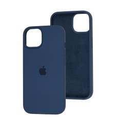 Чохол для iPhone 14 Silicone Full синій / blue cobalt