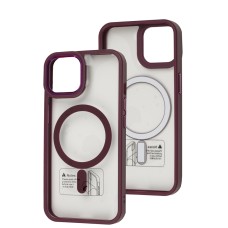 Чохол для iPhone 14 WAVE Ardor MagSafe bordo
