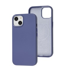 Чохол для iPhone 14 Leather with MagSafe wisteria