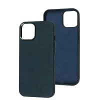 Чохол для iPhone 14 Leather croco full green