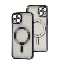 Чохол для iPhone 14 Fibra Chrome MagSafe dark purple