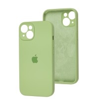 Чохол для iPhone 15 Plus silicone case Full Camera mint