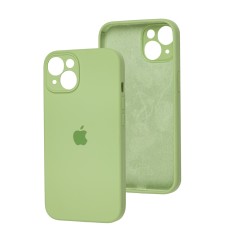 Чохол для iPhone 15 Plus silicone case Full Camera mint