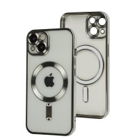Чохол для iPhone 14 Fibra Chrome MagSafe silver