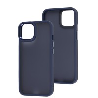 Чохол для iPhone 14 Metal Bezel темно-синій
