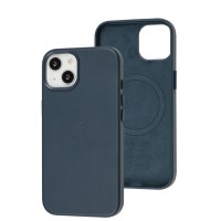 Чохол для iPhone 14 Leather with MagSafe indigo blue