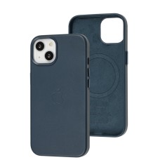 Чохол для iPhone 14 Leather with MagSafe indigo blue