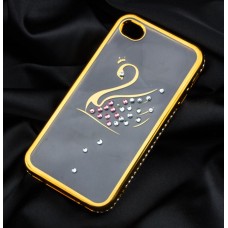 Чохол для iPhone 5 Kingxbar силіконовий лебідь золотий