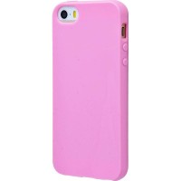 Силіконовий чохол для iPhone 5 0.8 mm глянсовий рожевий