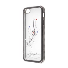 Чохол для iPhone 5 Kingxbar Diamond Перо сірий