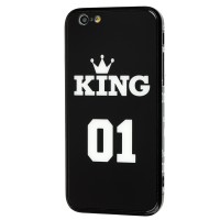Чохол для iPhone 6 HQ glass "король 01" чорний