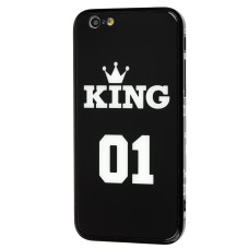 Чохол для iPhone 6 HQ glass "король 01" чорний
